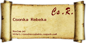 Csonka Rebeka névjegykártya